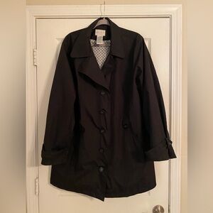White Stag.  Black Women's Coat. Excellent Condition. Button Up. 3X. Plus.